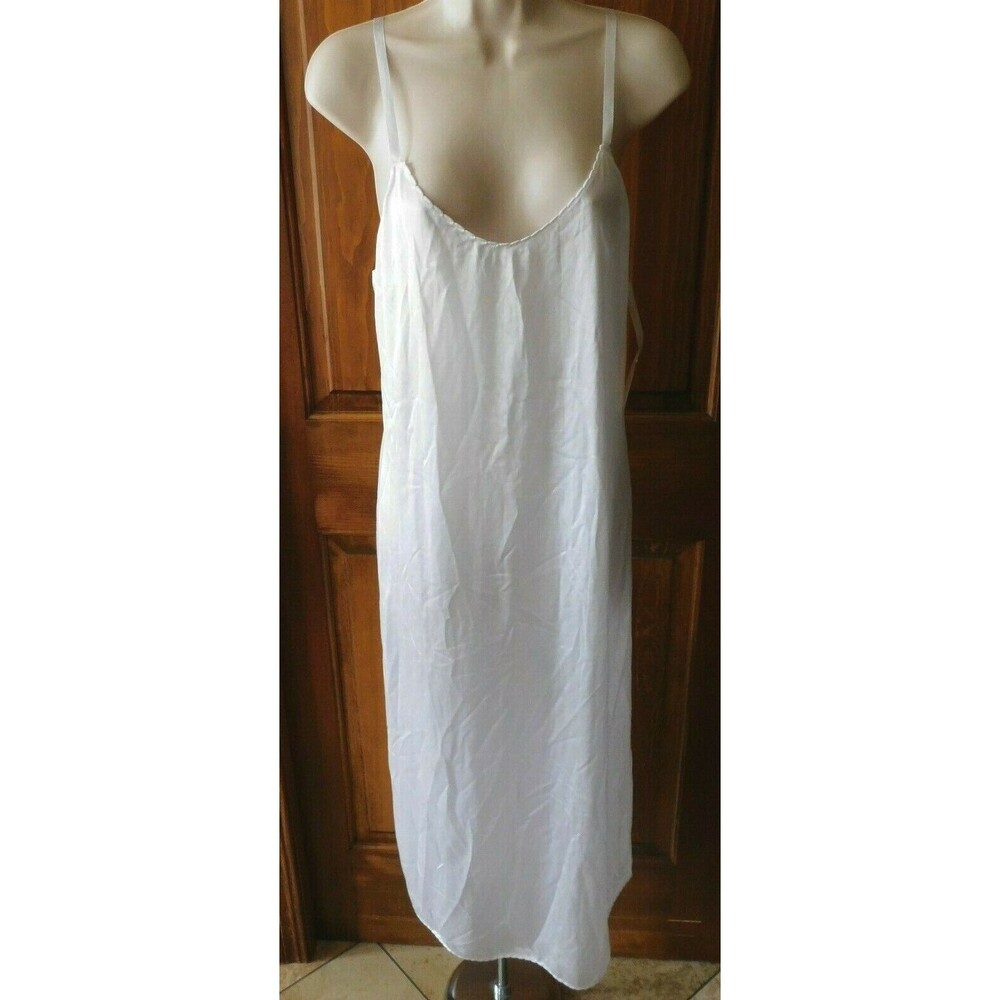 Vintage SEARS Lingerie Silky White Antron III Nylon FULL SLIP Size 34